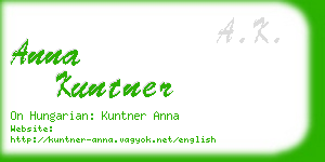 anna kuntner business card